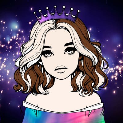 realistic girl with a crown