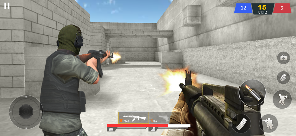 Critical Terrorist Shoot FPS - First person shooter gameplay showing tactical combat with assault rifles