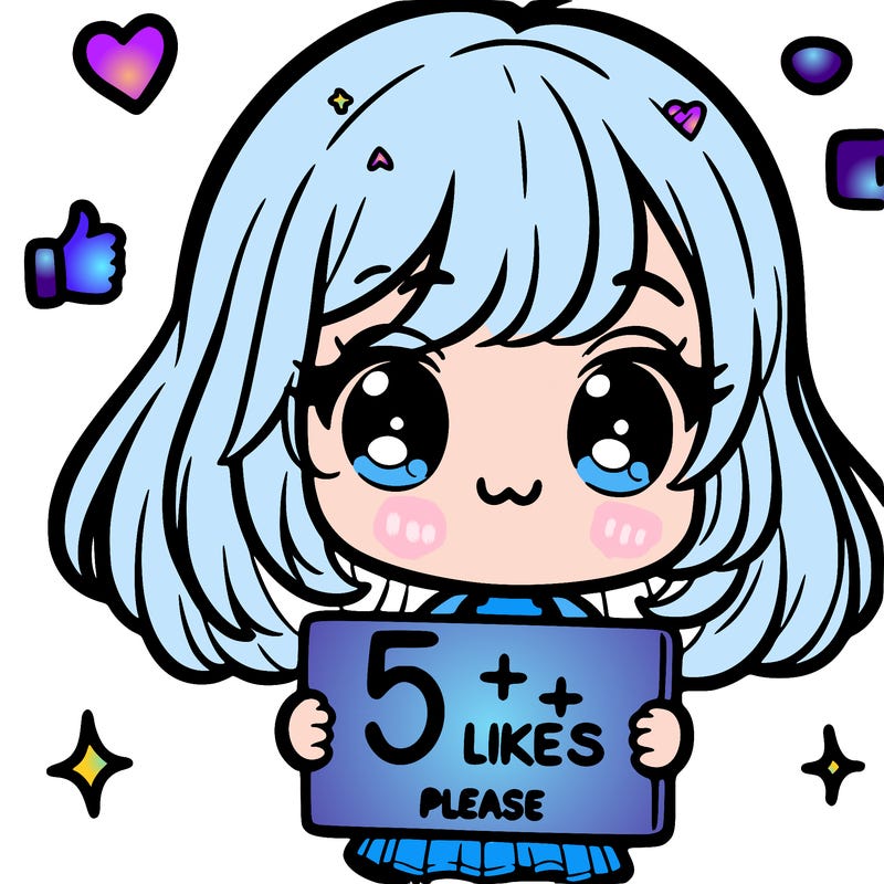 cute girl holding a sign saying 5+ likes please