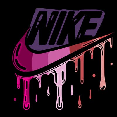 dripping nike logo