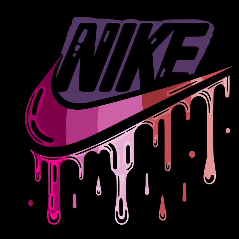 dripping nike logo