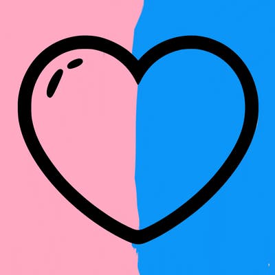 a blank heart