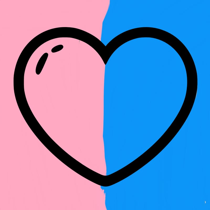 a blank heart