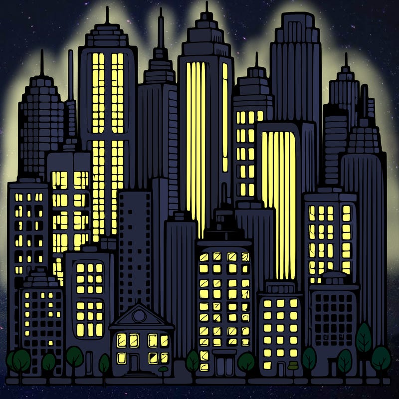 a city with skyscrapers