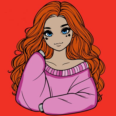 a beautiful girl in a big sweatshirt