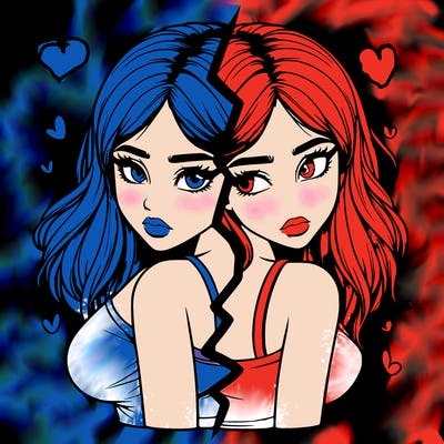 realistic girl split