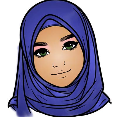realistic girl with hijap