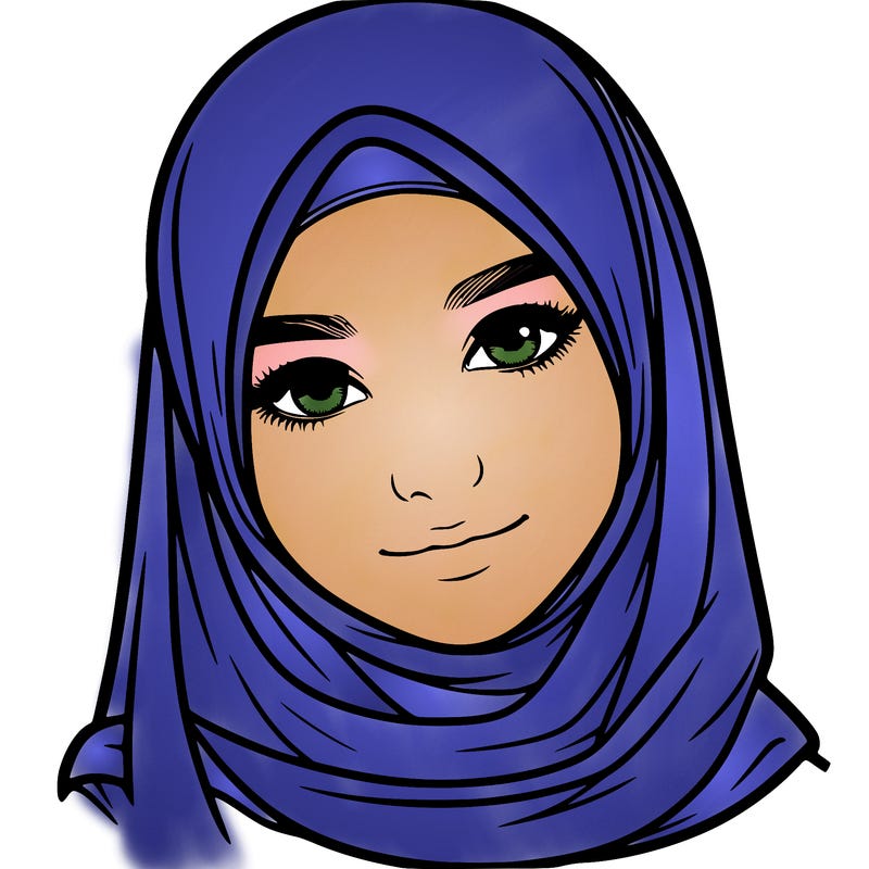 realistic girl with hijap