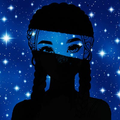 realistic girl with braids