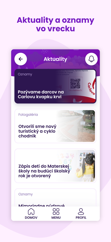 Borova Mobile App News und Ankündigungs-Feed