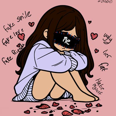 a girl after a breakup