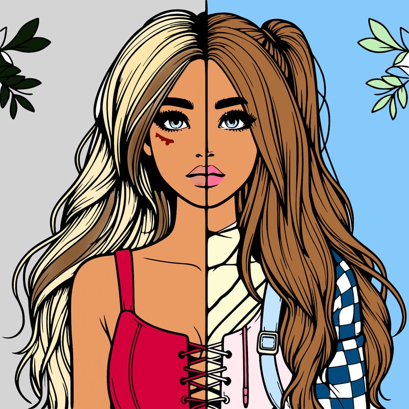 realistic girl split