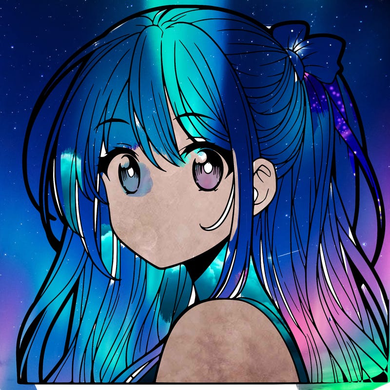 manga girl with long hair