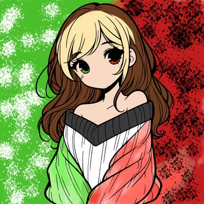 shy pretty girl wearing a sweater that is falling off one shoulder portrait