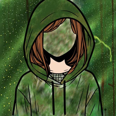faceless girl in hoodie