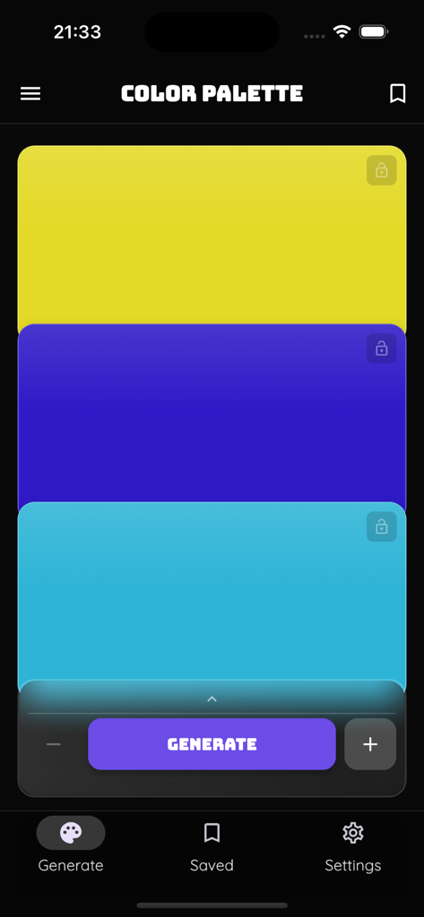 Colors by Lumina - Professional color palette generation interface in Colors by Lumina app