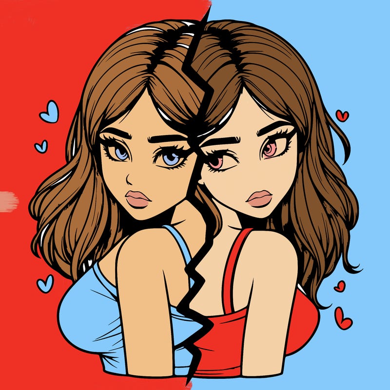 realistic girl split