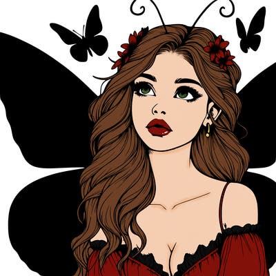 butterfly fairy realistic girl