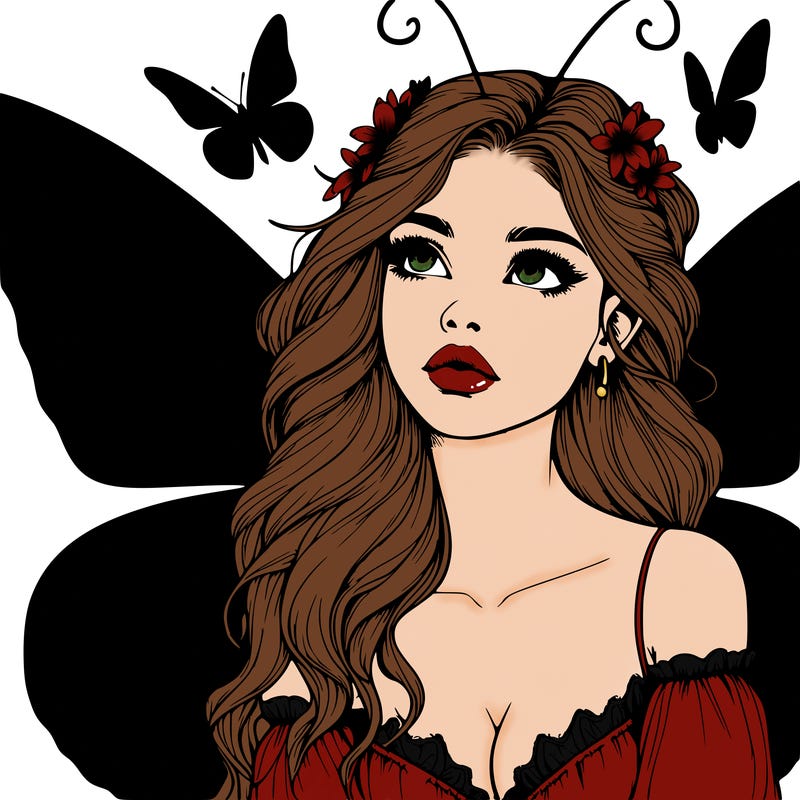 butterfly fairy realistic girl