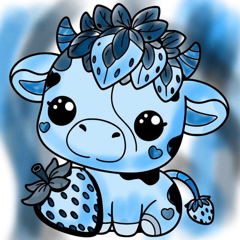 cute strawberry cow