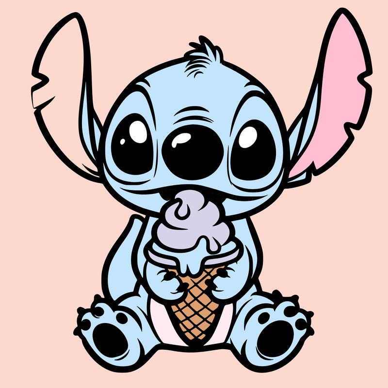 stitch holding ice cream