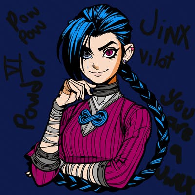 jinx from arcane realistic