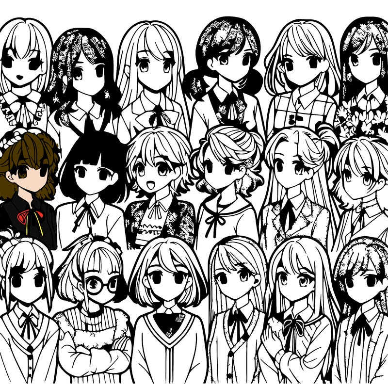 many manga girls