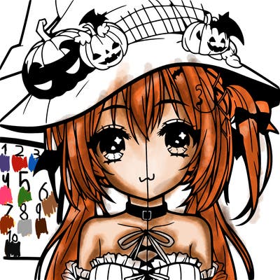 halloween anime girl