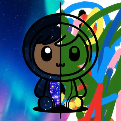 split down the middle