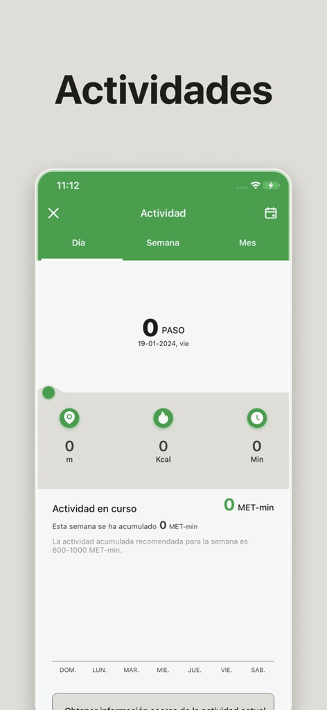 STF Time - STF Time app interface showing daily activity tracking including steps calories and active minutes