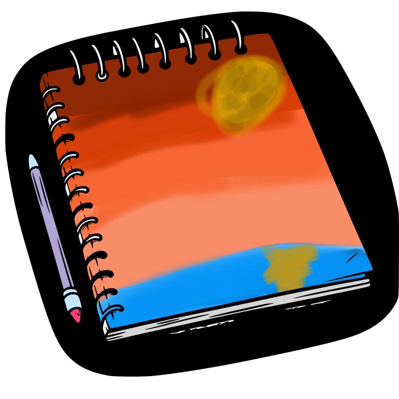 a blank sketch pad