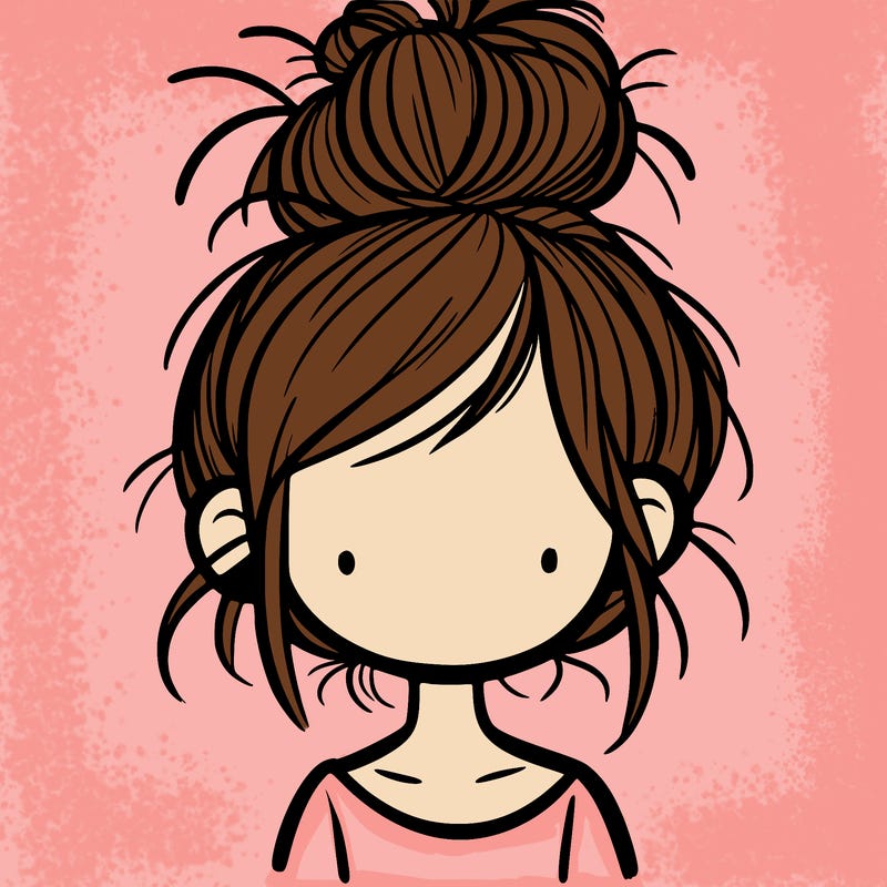 girl with messy bun