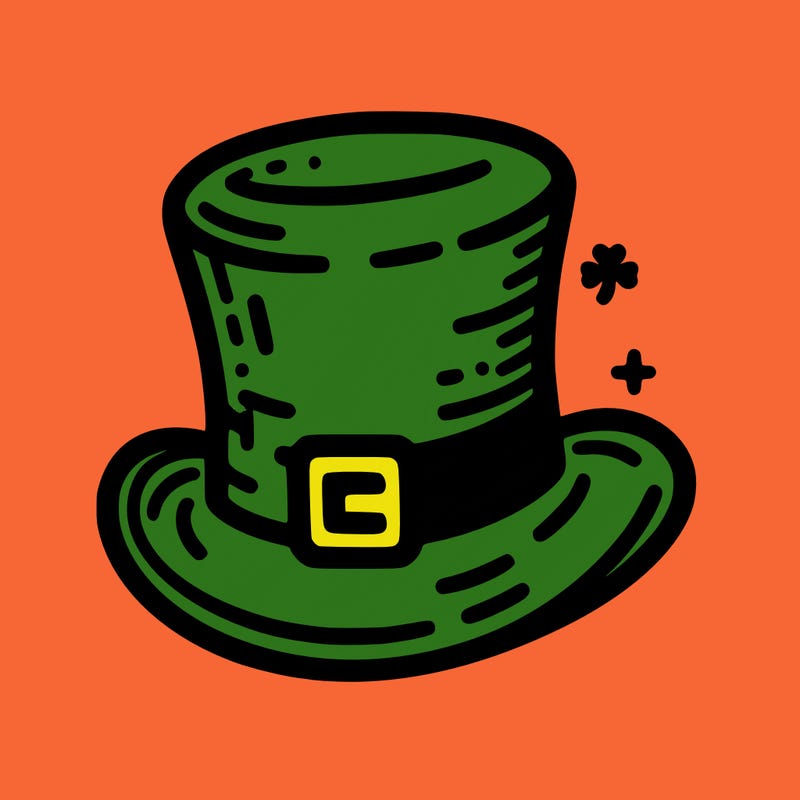 st patrick hat with thin lines