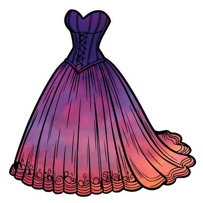 wedding dress-corset and a long and flowy skirt