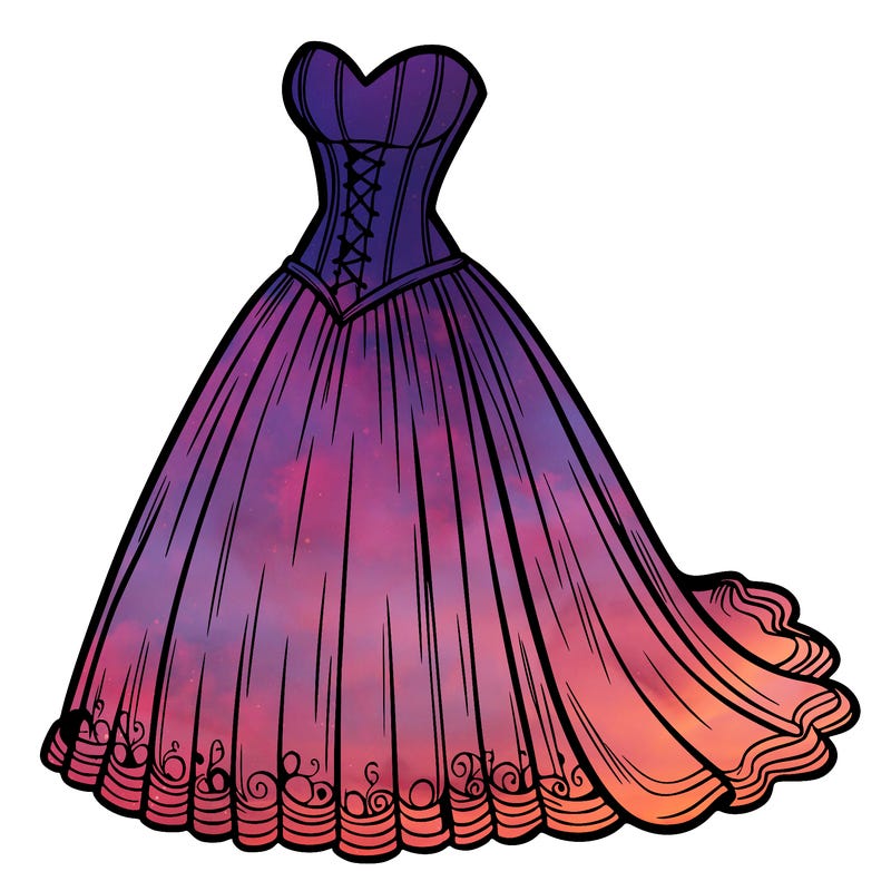 wedding dress-corset and a long and flowy skirt