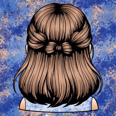 realistic girl  hairstyle
