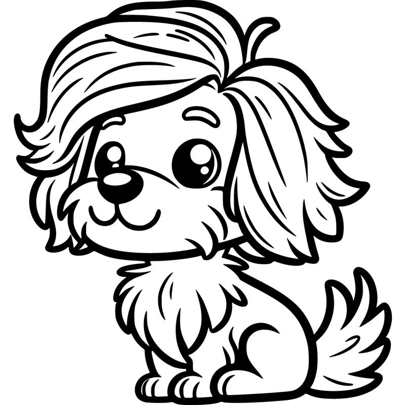 dog with hair