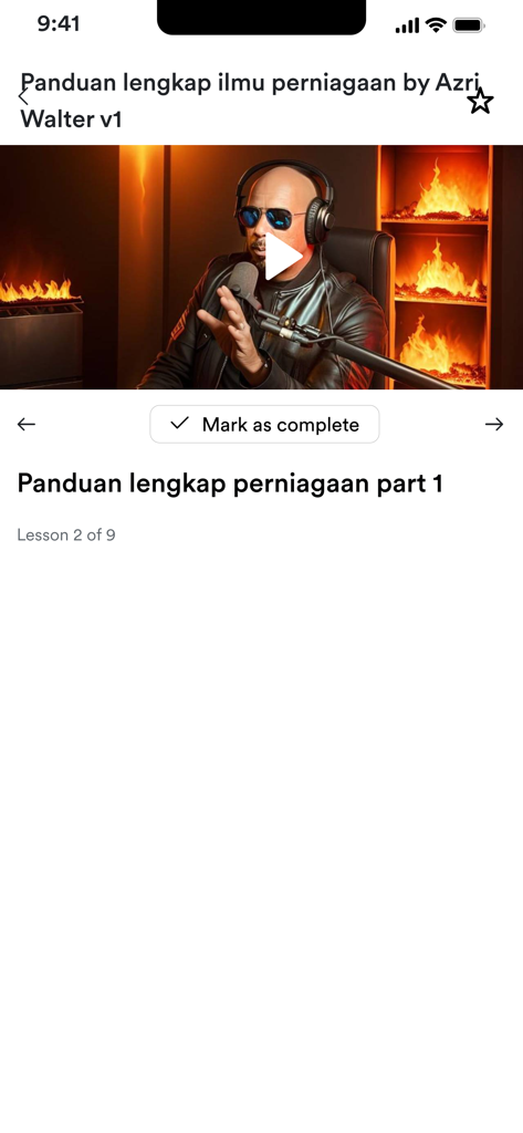 Walter University - Walter University app video lesson interface featuring Azri Walter