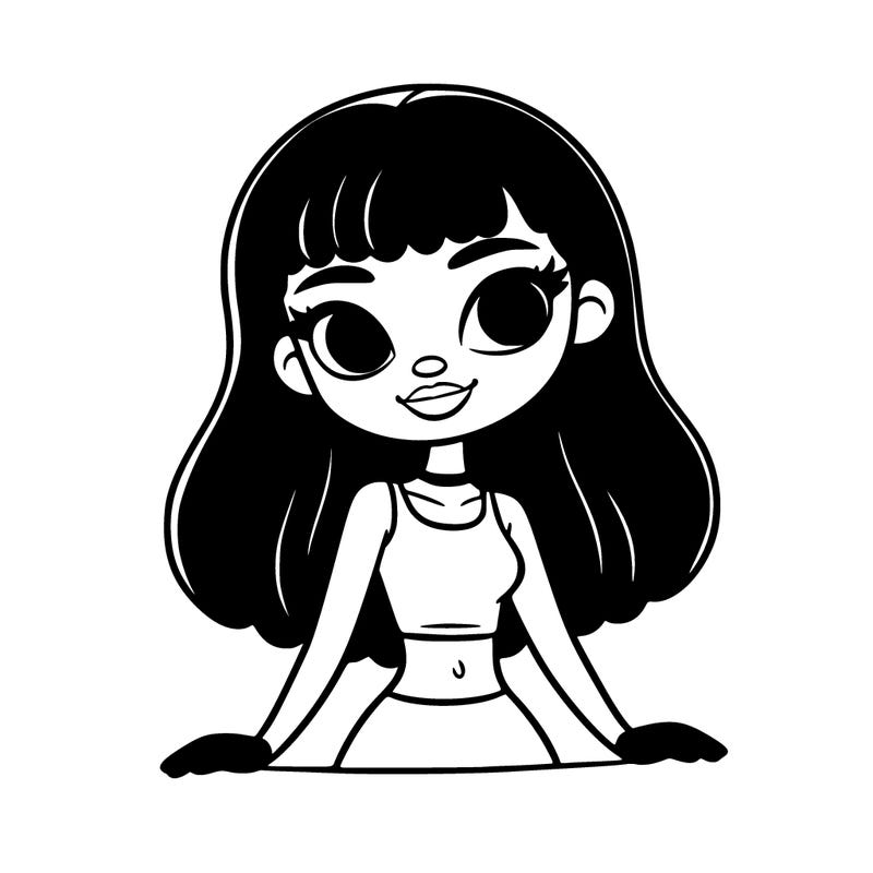 black girl with edges