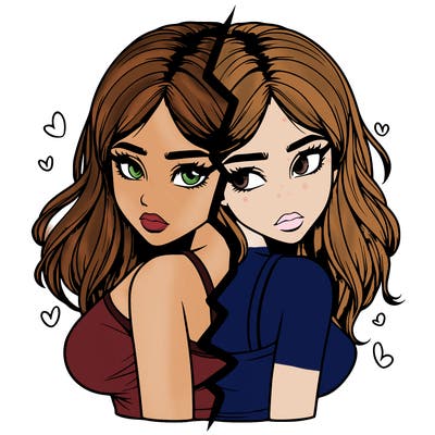 realistic girl split