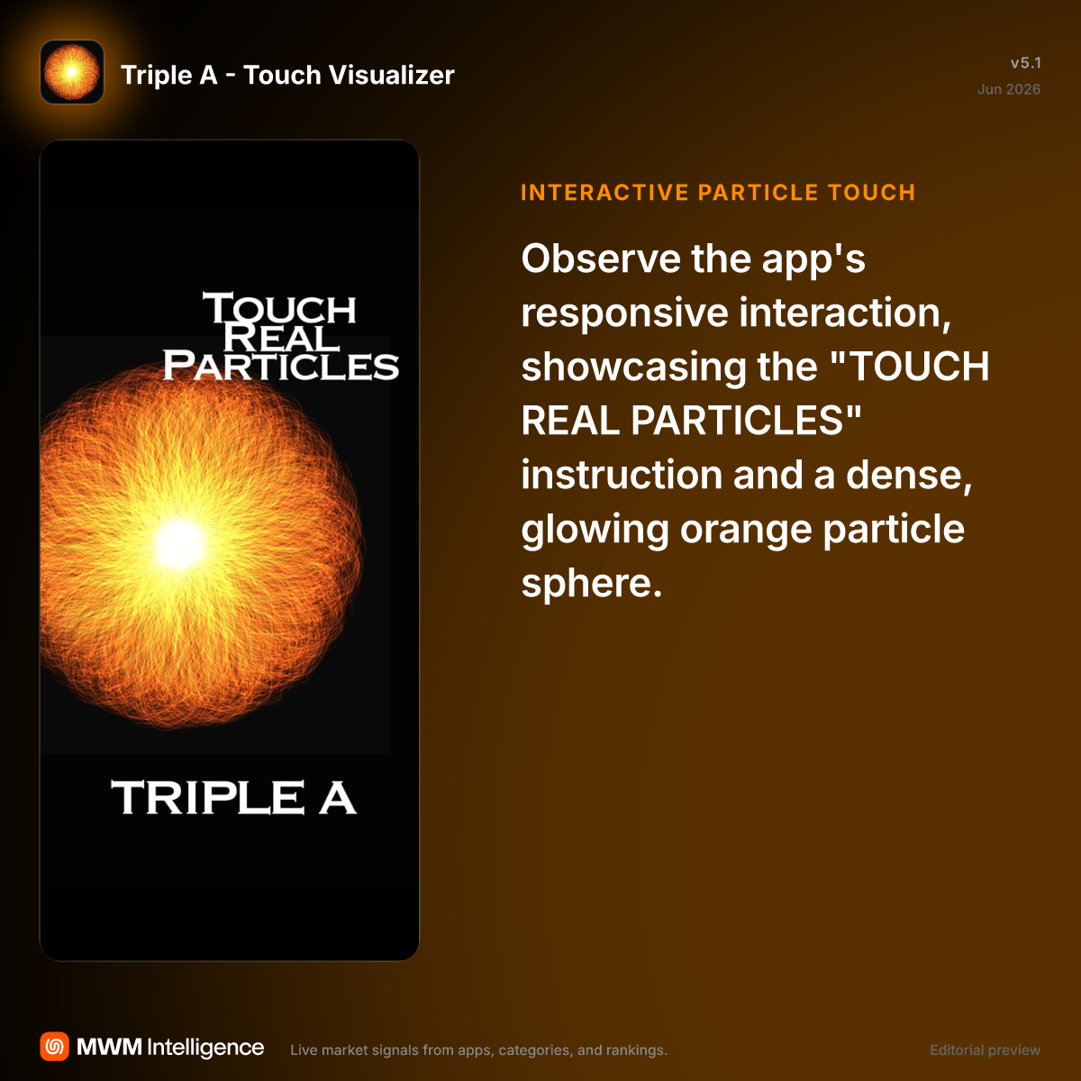 Triple A - Touch Visualizer - Entertainment App | MWM