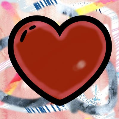 a blank heart
