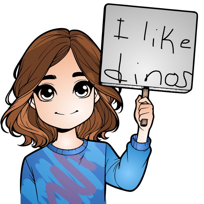 realistic girl holding up a sign