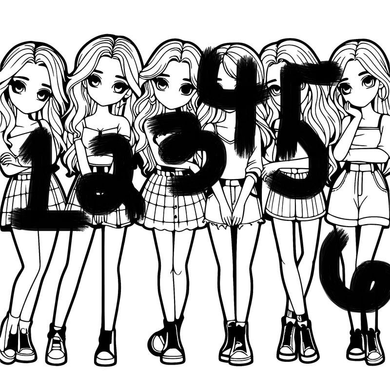 a group of girls realistic