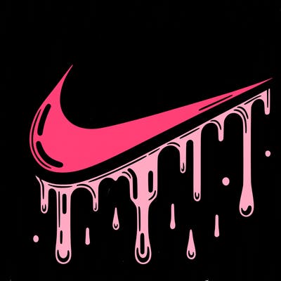 dripping nike logo