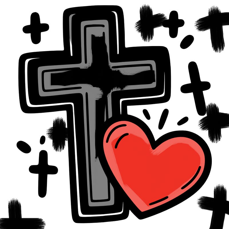 cross and heart
