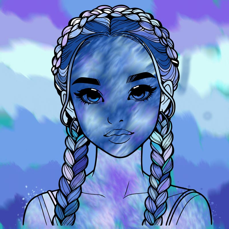 realistic girl with braids