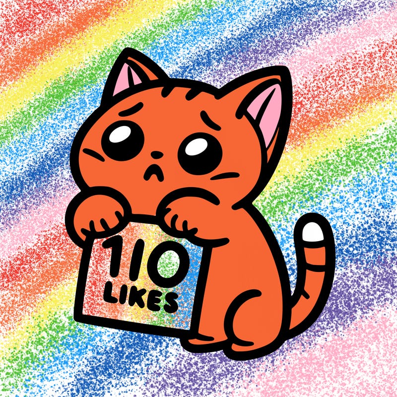 a cat begging for 10 likes