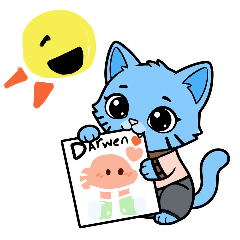 a small cat with a blank sheet of paper in its hand. the cat is sooooooo cute!