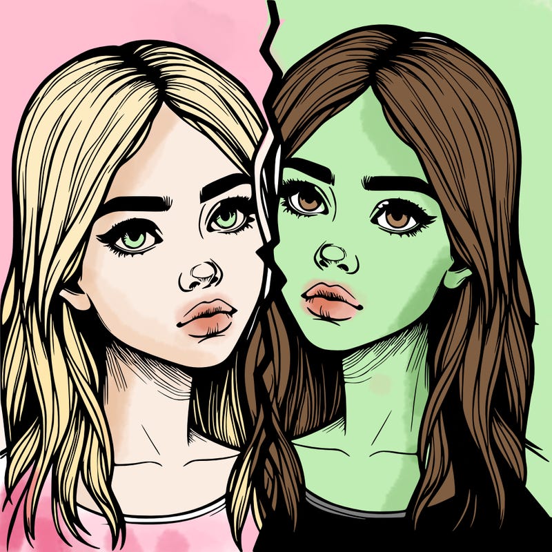 realistic girl split